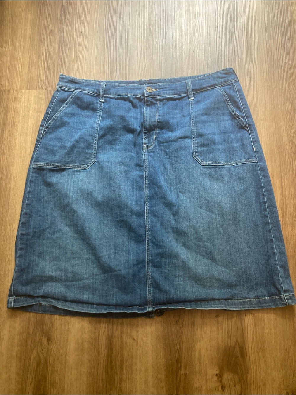 St. John’s Bay Blue Denim Skirt 20W